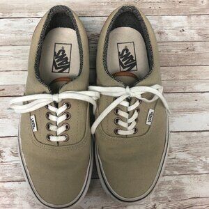 Van’s Mens 7 Womens 8.5 Skater Sneaker Leather Khaki Classic Canvas Unisex TC6D